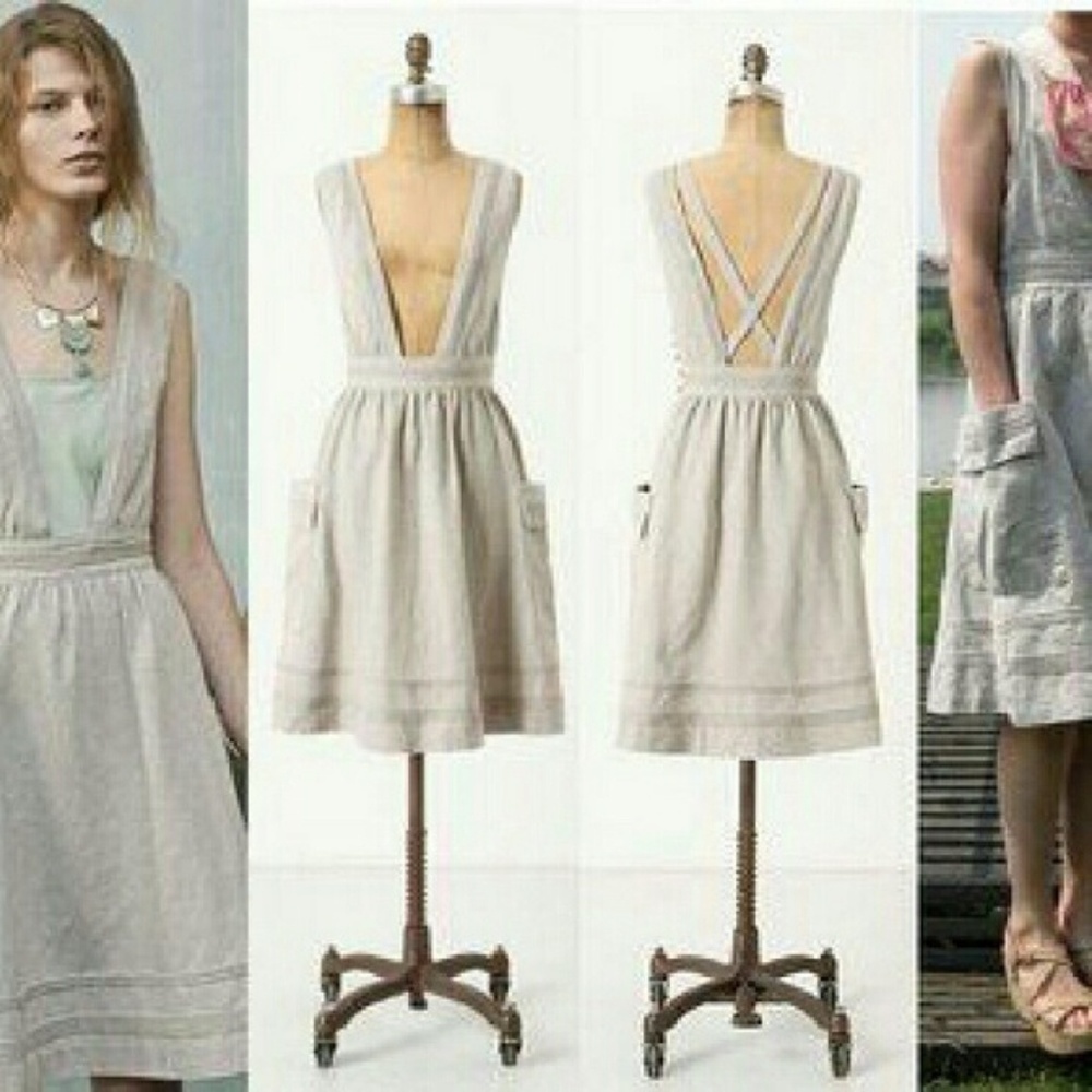 Anthropologie Meadow Rue apron dress farmhouse
